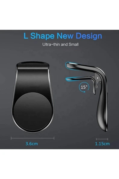 Tüm Cihazlara Uyumlu Mıknatıslı Araç Kalorifer Izgarası Telefon Tutacağı Araç Içi Telefon Tutucu - 6