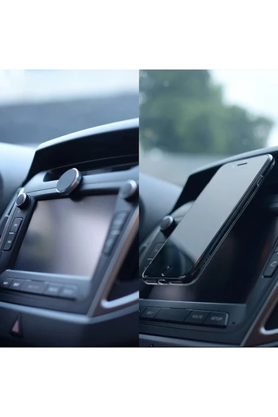 Çok Amaçlı Mıknatıslı Telefon Tutucu Araç İçi Masaüstü Duvar Tipi Kenarları Metal Mini Manyetik - 4