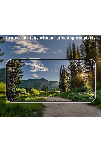 iPhone 14 Pro/14 Pro Max Uyumlu Kamera Koruyucu Temperli Cam Çizilmelere Karşı Dayanıklı Kamera Lens - 3