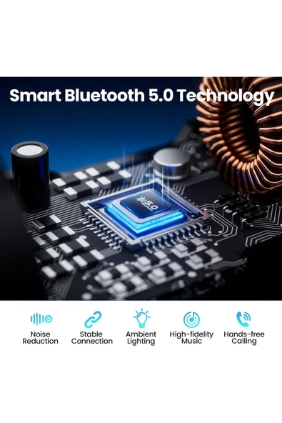 Bluetooth Araç Kiti Araç RGB LED Fm Transmitter USB Type-C MP3 Flash Bellek PD Çakmaklık Girişli - Resim 5