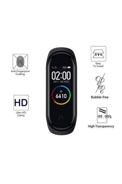 Xiaomi Mi Band 4 Uyumlu Tam Kaplayan Darbelere Karşı Dayanıklı Kırılmaz Cam Nano Ekran Koruyucu - Resim 6