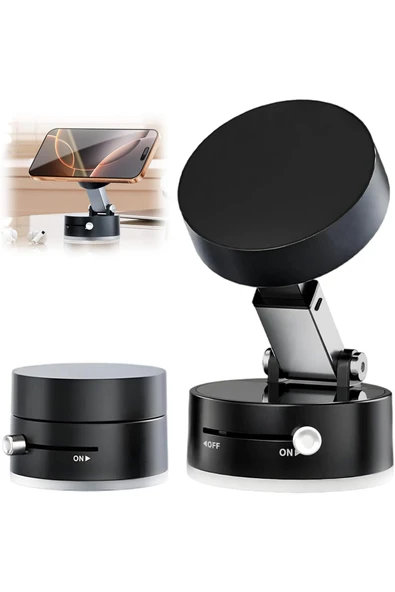 Yüksek Kalite Araç içi Magsafe Telefon Tutucu Kilitli Vakum Telefon ve Tablet Tutucu Masaüstü Stand