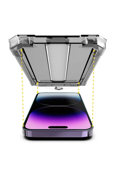 iPhone XS Uyumlu Hayalet Ekran Koruyucu Takma Aparatlı Kolay Kurulum Dayanıklı Temperli Cam - 5