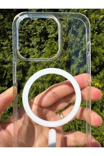 iPhone 14 Pro Uyumlu Kılıf Sert Sararmaz Magsafe Kamera Kenarı Koruyucu Dayanıklı Kapak - 2