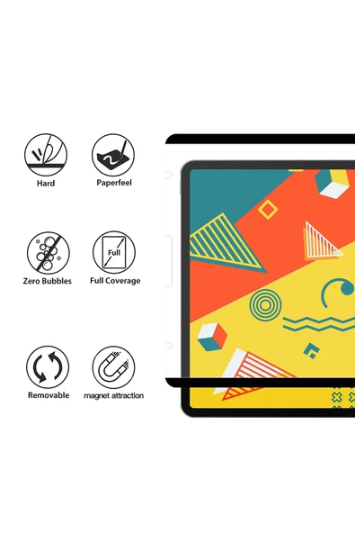 iPad Air 4/5 10.9 Uyumlu Ekran Koruyucu Kolay Kullanılabilir Manyetik Paper Like Kağıt Hissi Çizim - 5