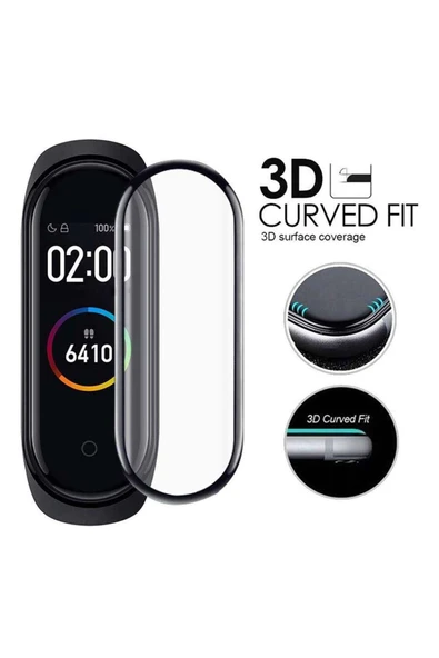 Xiaomi Mi Band 4 Uyumlu Tam Kaplayan Darbelere Karşı Dayanıklı Kırılmaz Cam Nano Ekran Koruyucu - Resim 3