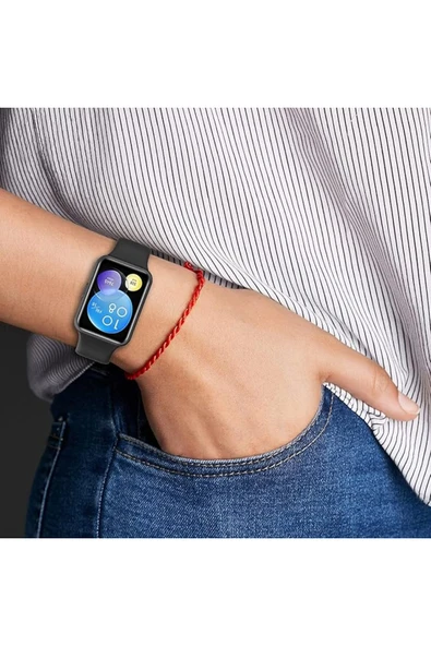 Huawei Watch Fit2 Uyumlu Kordon Liquid Silikon Ayarlanabilir Renkli Lansman Kordon - 7