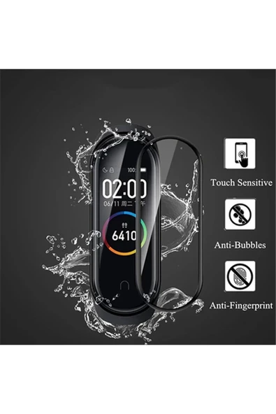 Xiaomi Mi Band 4 Uyumlu Tam Kaplayan Darbelere Karşı Dayanıklı Kırılmaz Cam Nano Ekran Koruyucu - Resim 2