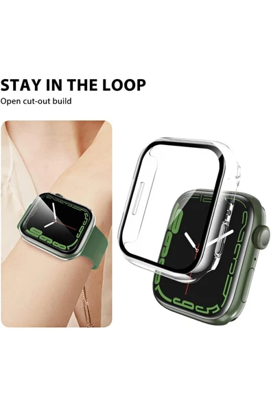 Apple Watch 1 2 3 38mm Uyumlu Kılıf Ekran ve Kasa Koruyucu Şeffaf Parlak Watch Kasa 360 Koruma - 2