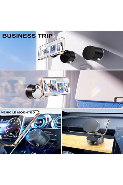 Yüksek Kalite Araç içi Magsafe Telefon Tutucu Kilitli Vakum Telefon ve Tablet Tutucu Masaüstü Stand - 8