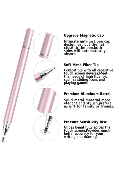 iPhone iPad Uyumlu Dokunmatik Kalem Telefon - Tablet ve Tüm Dokunmatik Cihazlar için Uygun Kalem - Resim 5