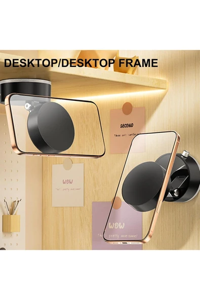 Yüksek Kalite Araç içi Magsafe Telefon Tutucu Kilitli Vakum Telefon ve Tablet Tutucu Masaüstü Stand - 6