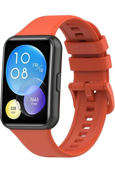 Huawei Watch Fit2 Uyumlu Kordon Liquid Silikon Ayarlanabilir Renkli Lansman Kordon