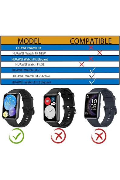 Huawei Watch Fit2 Uyumlu Kordon Liquid Silikon Ayarlanabilir Renkli Lansman Kordon - 3