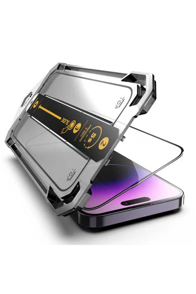 iPhone XS Uyumlu Hayalet Ekran Koruyucu Takma Aparatlı Kolay Kurulum Dayanıklı Temperli Cam - 4