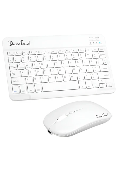 PC/Notebook/Macbook Uyumlu Kablosuz Şarj Edilebilir Klavye Mouse Seti Sessiz Türkçe Karakter Klavye - Resim 2