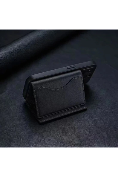 iPhone 12/13/14/15 Plus/16 Pro Max Galaxy S20/S21/S22/S23 Fe/S24 Ultra Magsafe Cüzdan Kartlıklı Deri - 5