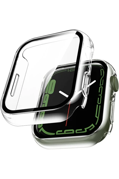 Apple Watch 1 2 3 38mm Uyumlu Kılıf Ekran ve Kasa Koruyucu Şeffaf Parlak Watch Kasa 360 Koruma