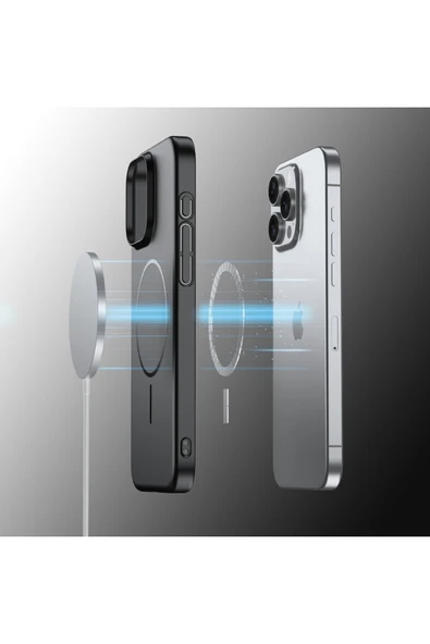 iPhone 13/14 Uyumlu Magsafe Kılıf Sert Mat Koruyucu Kablosuz Şarj Destekli Arka Kapak - 2