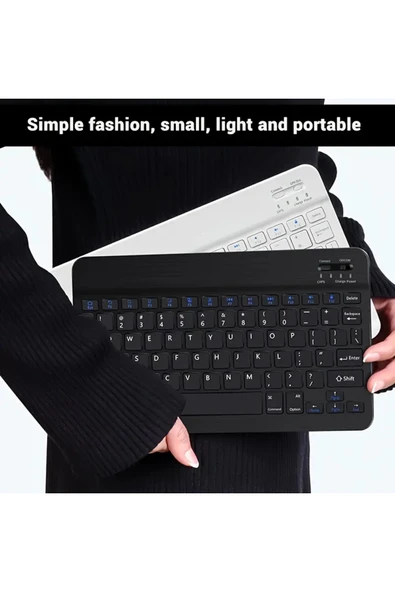PC/Notebook/Macbook Uyumlu Kablosuz Şarj Edilebilir Klavye Mouse Seti Sessiz Türkçe Karakter Klavye - Resim 6