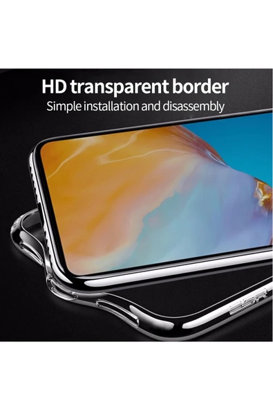 Samsung Galaxy A04E Uyumlu Kılıf 3D Kamera Korumalı Darbe Önleyici Şeffaf Transparan Esnek Silikon - 4