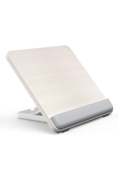 Bileklik Destekli Yükseltilebilir/Ayarlanabilir Notebook/Tablet/iPad/Macbook Uyumlu Ahşap Stand - Resim 2