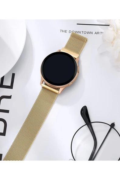 Huawei Watch GT/GT2E/GT2/GT2 Pro/GT3/GT3 Pro/GT4 46mm Uyumlu Kordon Mıknatıslı Parlak İnce Metal - 2