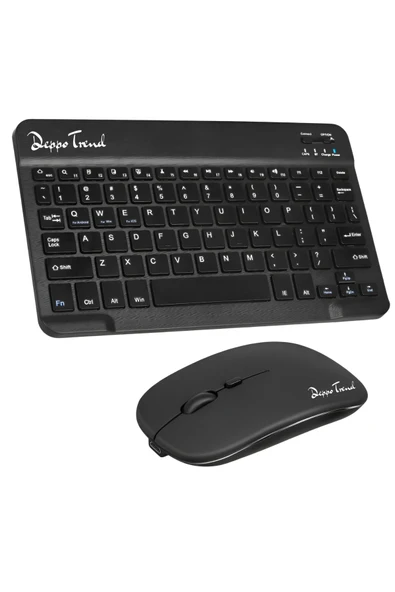 PC/Notebook/Macbook Uyumlu Kablosuz Şarj Edilebilir Klavye Mouse Seti Sessiz Türkçe Karakter Klavye - Resim 2