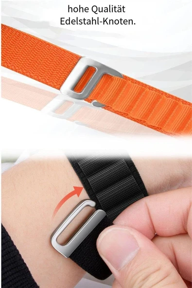 Huawei Watch Fit 3 Uyumlu Kordon Alpine Kumaş Kordon Ayarlanabilir Metal Toka Aparatlı Dayanıklı - 4