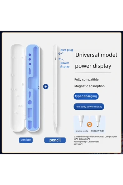 Apple/Samsung/Huawei/iPad Uyumlu Kalem Ucu ve Şarj Kablosu Koruma Saklama Kutusu Taşınabilir Hafif - 3