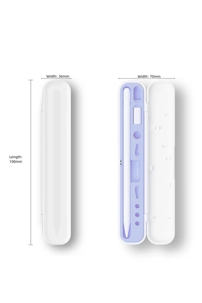 Apple/Samsung/Huawei/iPad Uyumlu Kalem Ucu ve Şarj Kablosu Koruma Saklama Kutusu Taşınabilir Hafif - 6