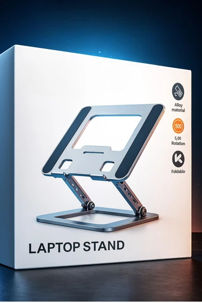 Yüksek Kalite Metal Laptop Stand Katlanabilir Ayarlanabilir Tablet/Notebook/Macbook Uyumlu Tutucu ürün görseli