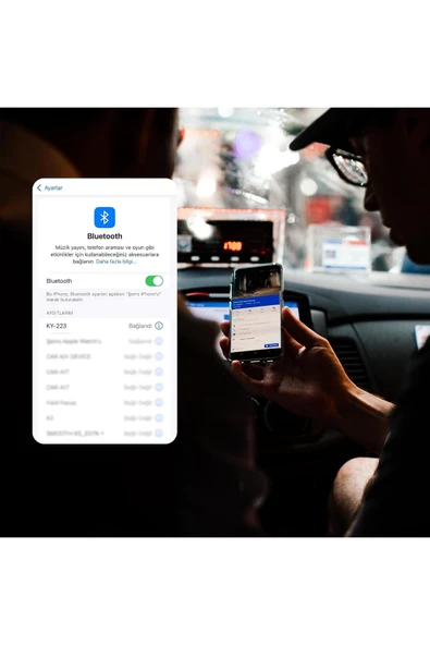 Mikrofonlu Araç Bluetooth Kiti USB 3.5mm Aux Bluetooth Çevirici HD Ses Kalite Micro SD Kart Destekli - Resim 5