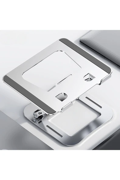 Yüksek Kalite Metal Laptop Stand Katlanabilir Ayarlanabilir Tablet/Notebook/Macbook Uyumlu Tutucu - Resim 3