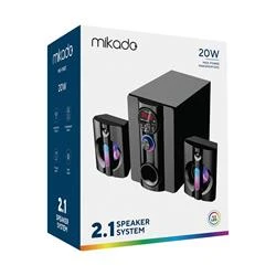 Mikado MD-95BT 2+1 20W Siyah Multimedya FM-BT-SD-USB Speaker Hoparlör Kumandalı - 4