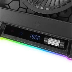 Rampage S49 Cyclone Siyah 10 Mode RGB 140-140mm 1Fanlı 14-19" LED Ekranlı Notebook Soğutucu Stand - Resim 4