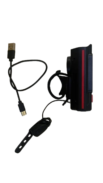 Carub Güneş Enerjili Kornalı Bisiklet Feneri – LED Işıldak - Resim 4