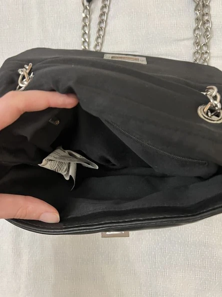 Stradivarius Siyah Desenli Omuz Çantası - Resim 3