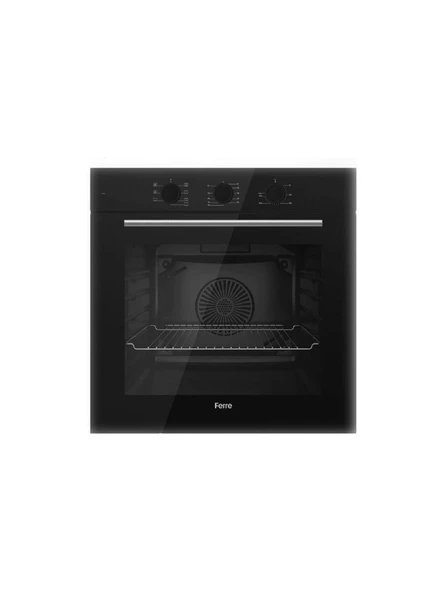 Ferre QBL62CS Siyah Ankastre Fırın