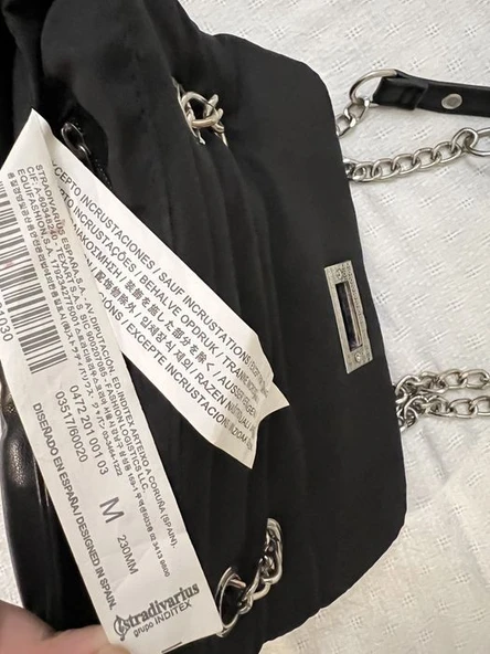 Stradivarius Siyah Desenli Omuz Çantası - Resim 4