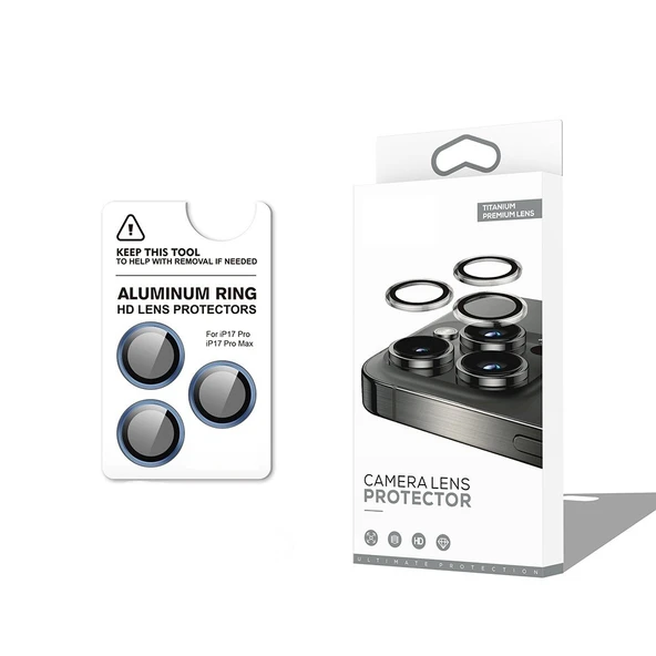 iPhone 17 Pro CL-12 Premium Safir Parmak İzi Bırakmayan Anti-Reflective Kamera Lens Koruyucu - Resim 2