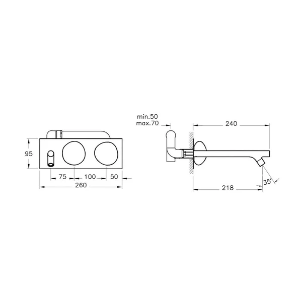 Vitra İstanbul Ankastre Lavabo Bataryası A41808 - 3