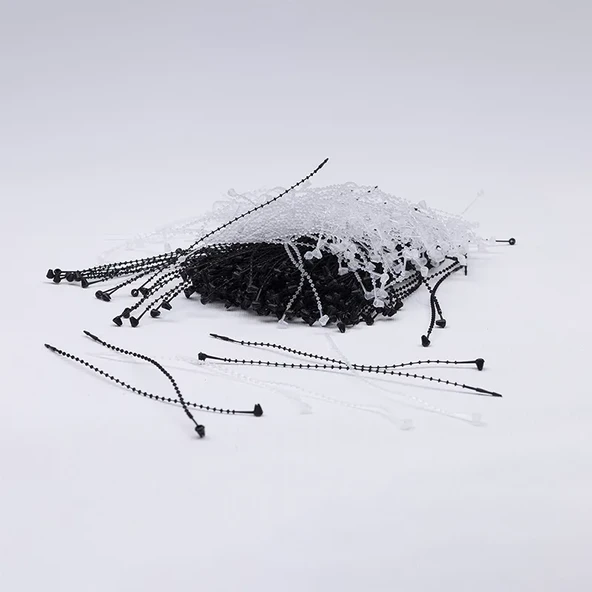 Fuyaku 3" Elle Geçmeli Tırtıklı Kılçık Etiketleme Plastiği Siyah (1.000 Adet) - Resim 2