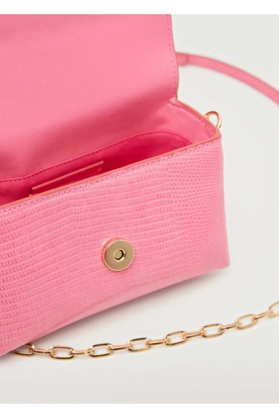 MANGO Kapaklı Zincir Çanta - Resim 5