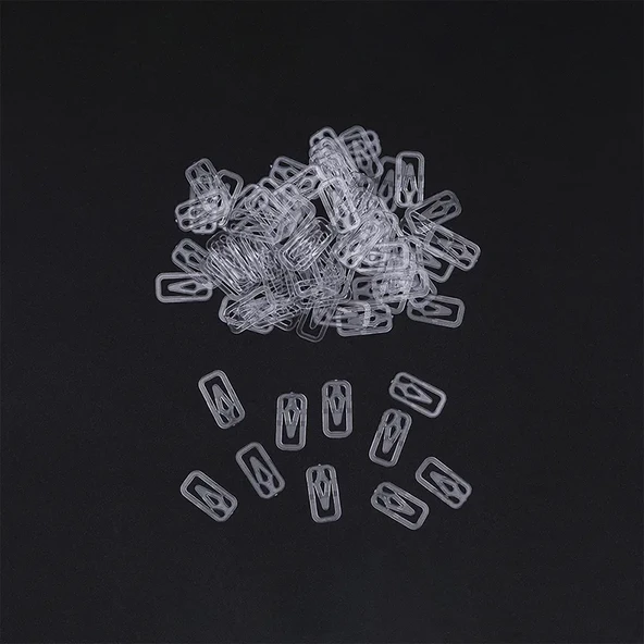 Aero Dilara Klips 34 mm Şeffaf (1.000 Adet) - Resim 2