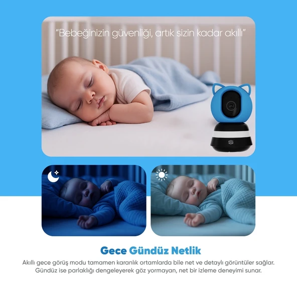 Şımart Akıllı Bebek Kamerası, Ağlama ve Hareket Algılama, Çift Yönlü Sesli İletişim - 4