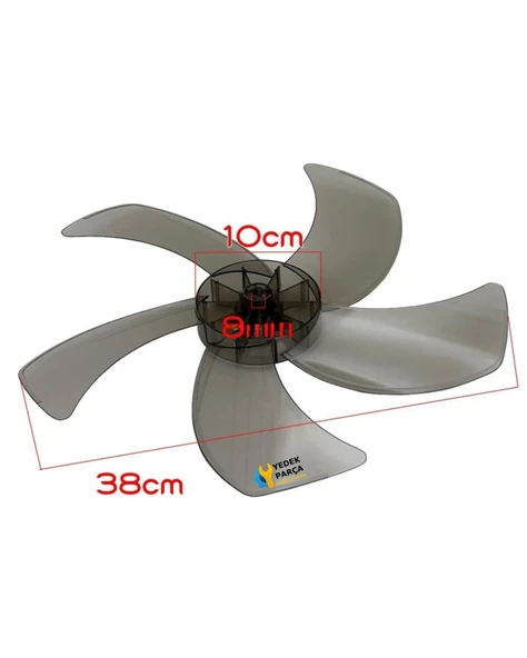 Flavel Uyumlu FLV-1660 AV Vantilatör Pervanesi / 5 Kanatlı - Sert Plastik - Kristal - Şeffaf - Resim 2