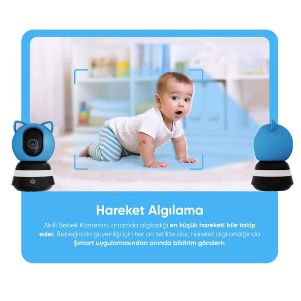 Şımart Akıllı Bebek Kamerası, Ağlama ve Hareket Algılama, Çift Yönlü Sesli İletişim - 6