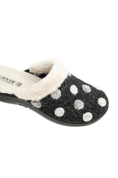 Muya Maklik 36902-086 Kadın Kışlık Ev Terliği Füme 36-40 - Resim 4