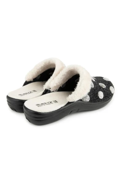 Muya Maklik 36902-086 Kadın Kışlık Ev Terliği Füme 36-40 - Resim 3